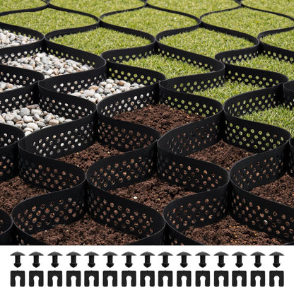 Ground Grid 3-Inch Deep Geocell Grid 24.93x9.52FT / 7600x2900mm for Gravel