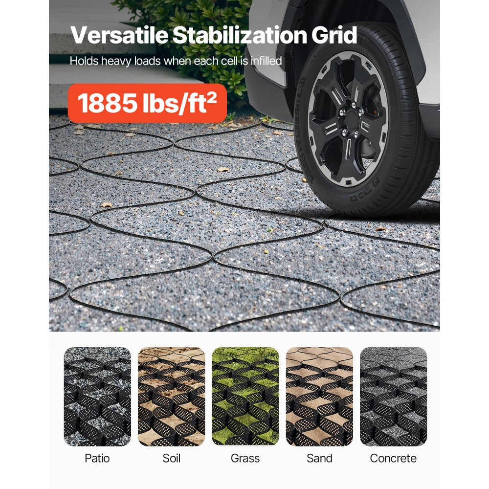 Ground Grid 4-Inch Deep Geocell Grid 17.06x8.86FT / 5200x2700mm for Gravel