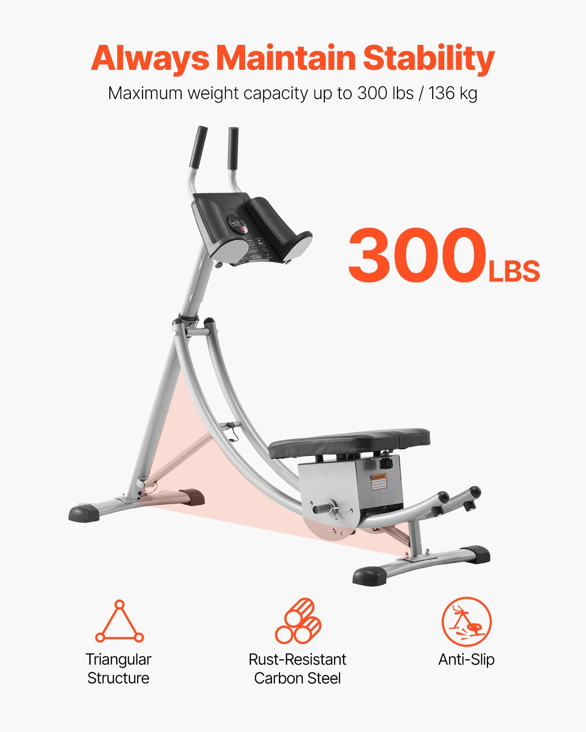 Adjustable Home Gym Abdominal Trainer with Ergonomic Dual Curved Sliding Track