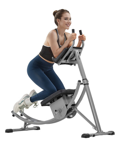 Adjustable Home Gym Abdominal Trainer with Ergonomic Dual Curved Sliding Track