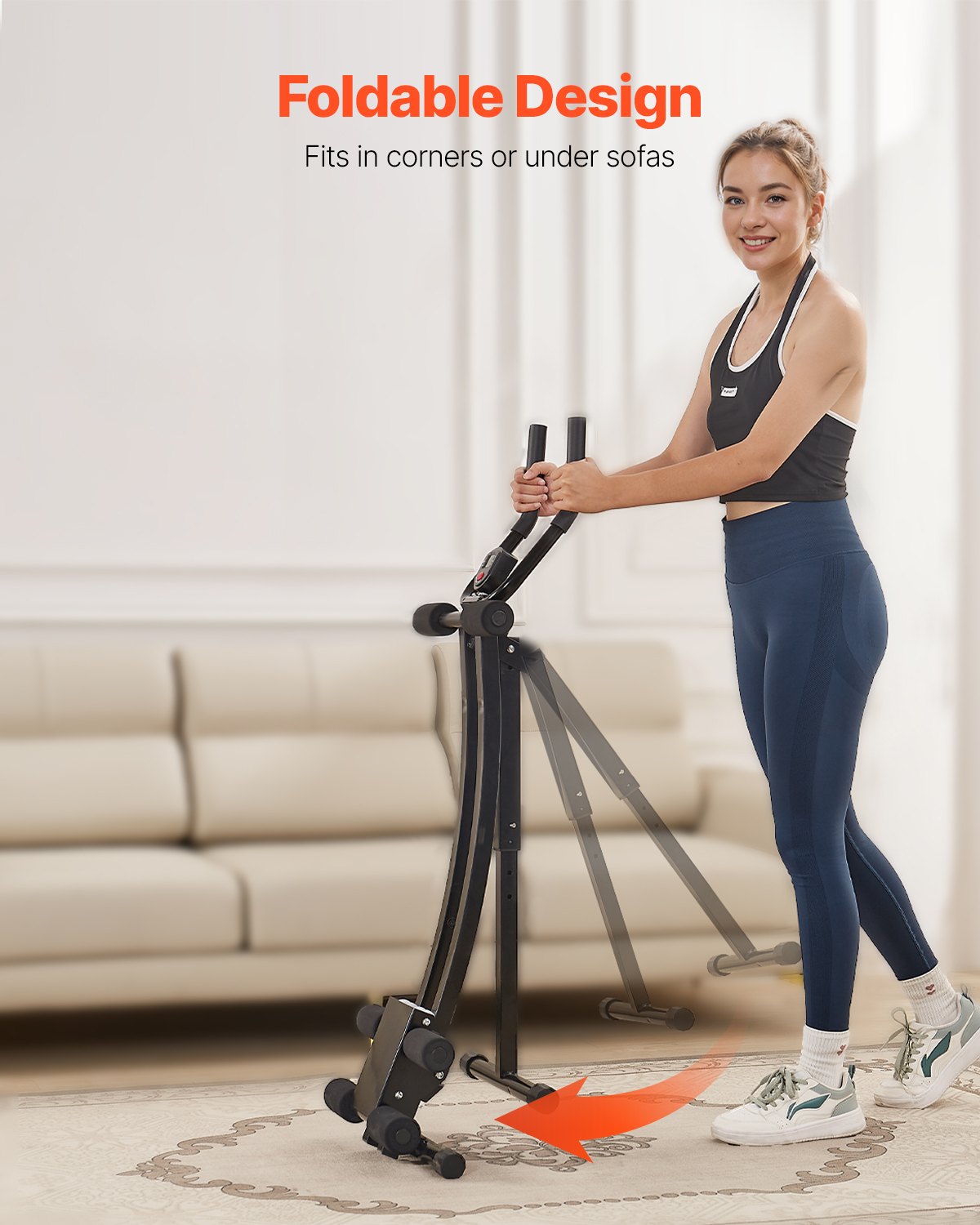 AB Workout Machine, Ab Workout Equipment at Home Gym, Core & Abdominal Trainers for Women, 440 lbs Weight Capacity Strength Training Ab Cruncher, Foldable Adjustable Fitness Exerciser