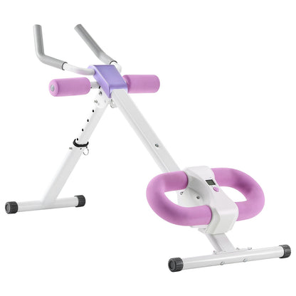 AB Workout Machine, Ab Workout Equipment at Home Gym, Core & Abdominal Trainers for Women, 330 lbs Weight Capacity Strength Training Ab Cruncher, Foldable Adjustable Fitness Exerciser
