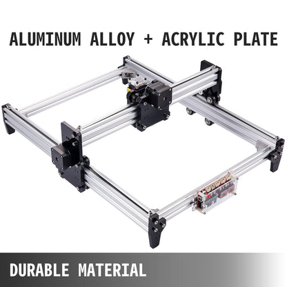 Compact CNC Router & Laser Engraver, 0.4 x 0.3m Area, GRBL Control, 15W Laser