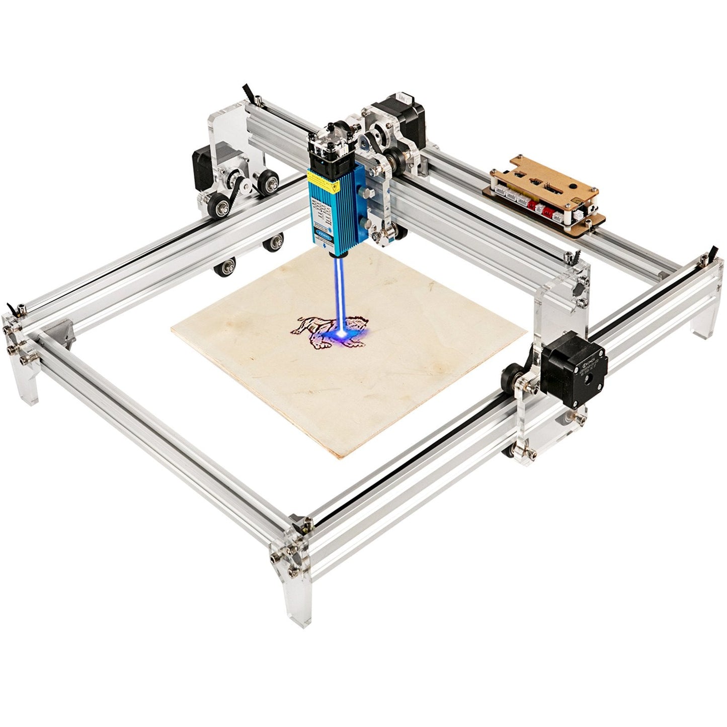 Compact CNC Router & Laser Engraver with 0.1mm Accuracy, 0.4m x 0.3m Work Area