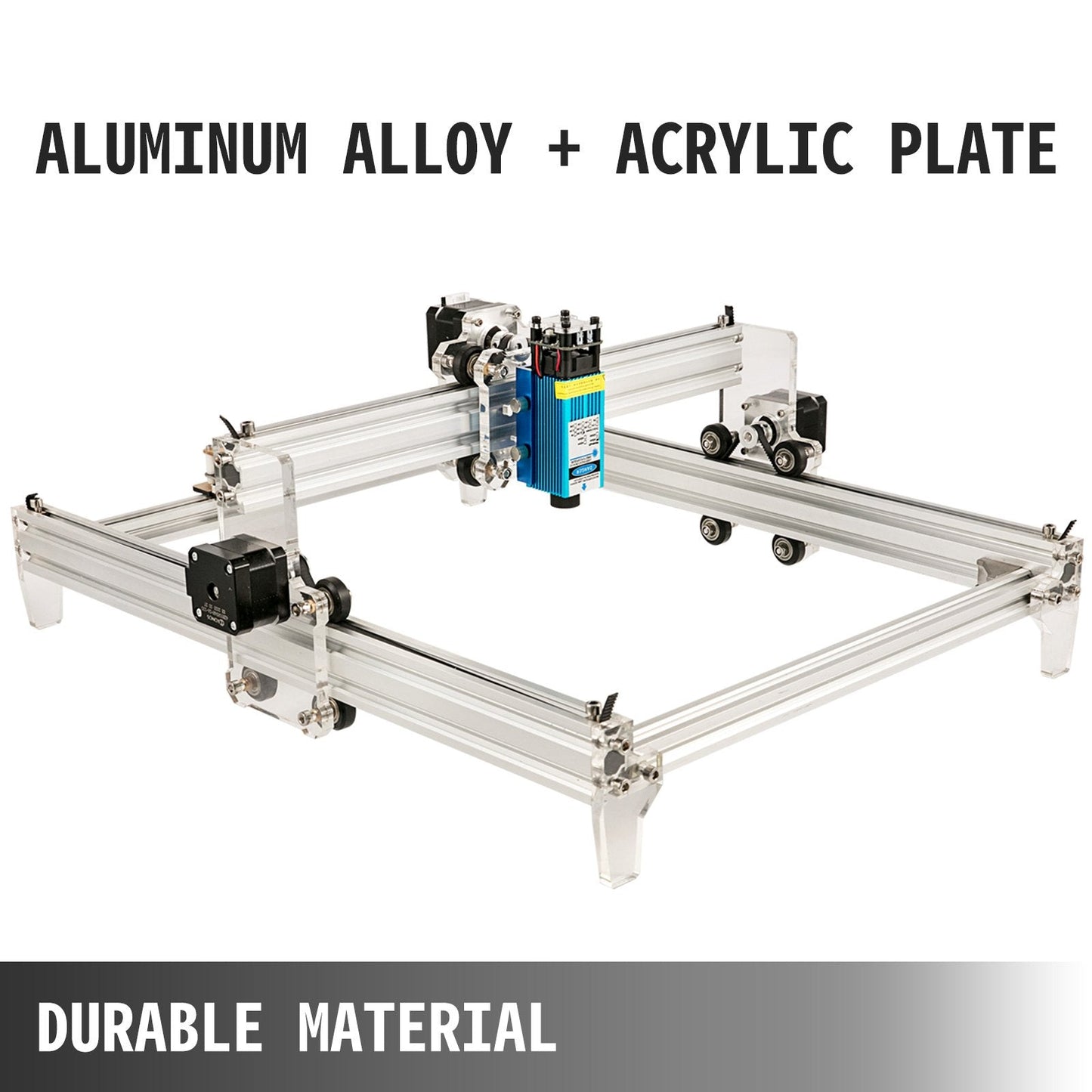Compact CNC Router & Laser Engraver with 0.1mm Accuracy, 0.4m x 0.3m Work Area