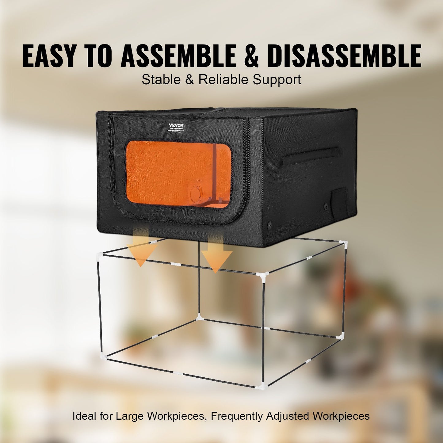 Laser Engraver Enclosure, 800 x 800 x 500 mm, Dual-Direction Viewing, Flame Retardant and Fireproof Protective Cover, with Exhaust Fan and Pipe, Insulates Smoke, Noise and Eye Protection