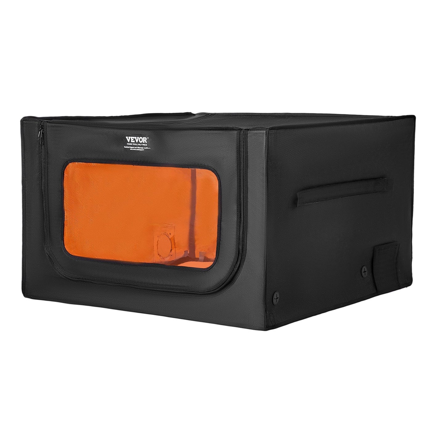 Laser Engraver Enclosure, 800 x 800 x 500 mm, Dual-Direction Viewing, Flame Retardant and Fireproof Protective Cover, with Exhaust Fan and Pipe, Insulates Smoke, Noise and Eye Protection
