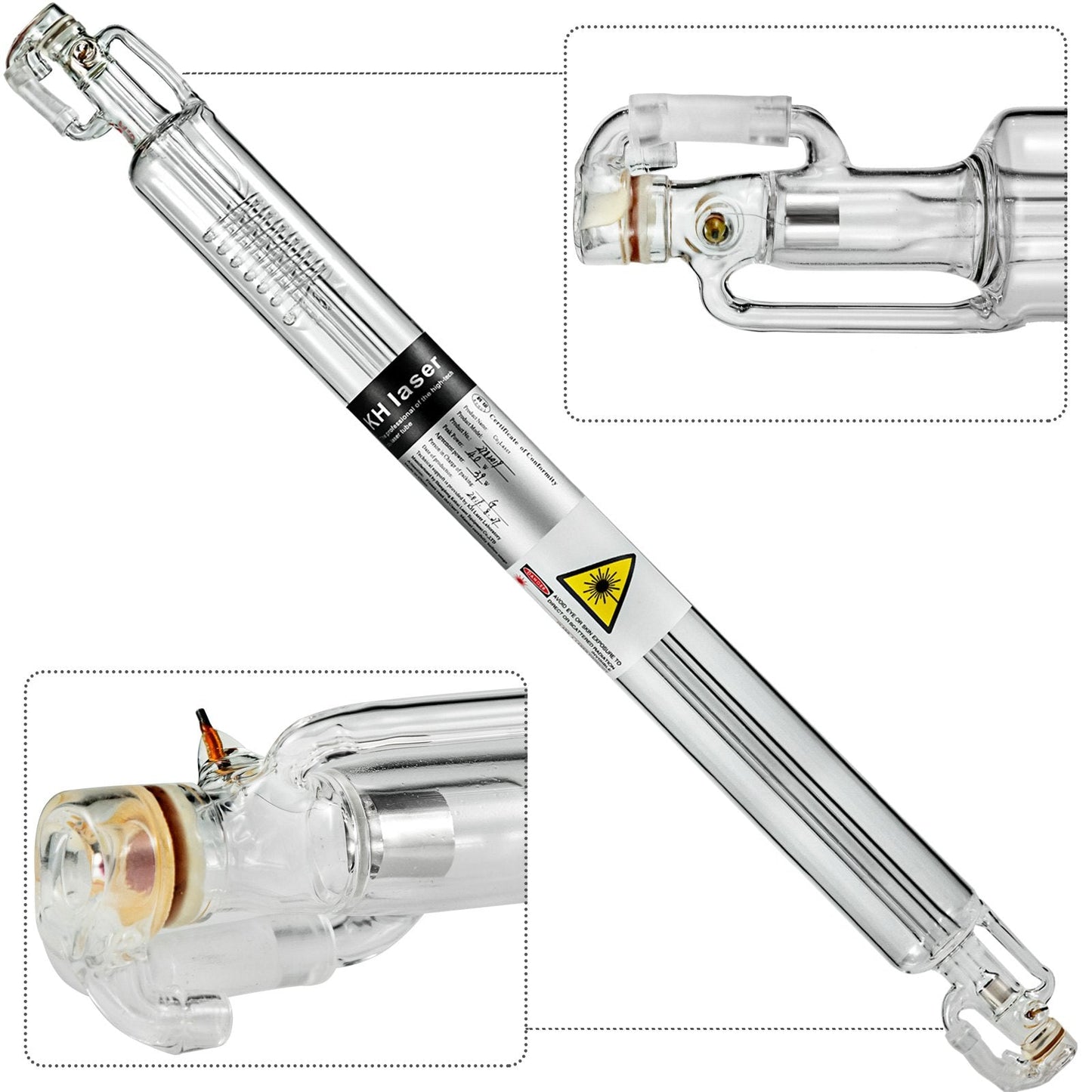 50W CO2 Glass Laser Tube, 0.8m, German Tech, for Engraving & Cutting Machines