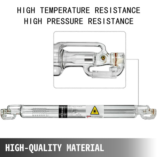50W CO2 Glass Laser Tube, 0.8m, German Tech, for Engraving & Cutting Machines