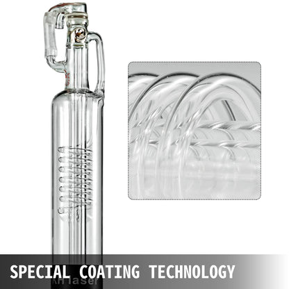 50W CO2 Glass Laser Tube, 0.8m, German Tech, for Engraving & Cutting Machines
