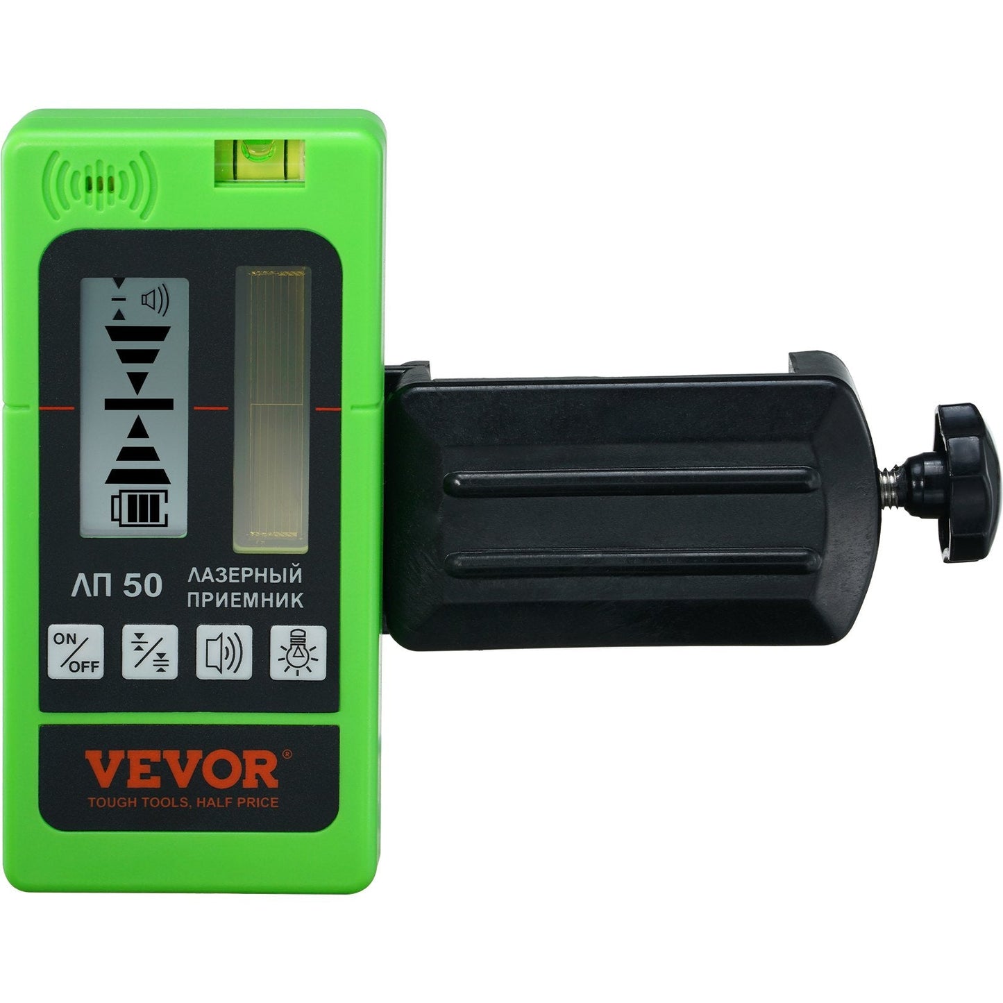 Laser Receiver for Leveling, 60m Range, Dual LCD, Green/Red Beam Detector