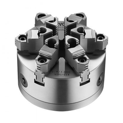 160 mm 6-Jaw Self-Centering Lathe Chuck with D1-4 Cam Lock Backing Plate