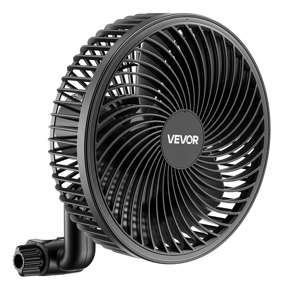 Plant Fan, Grow Tent Clip On Fan, Type-C Port with 9 Speeds & Circulation Mode, Smart Control, Powerful Oscillating, for Hydroponics Circulation Cooling, Black, 2 Pack