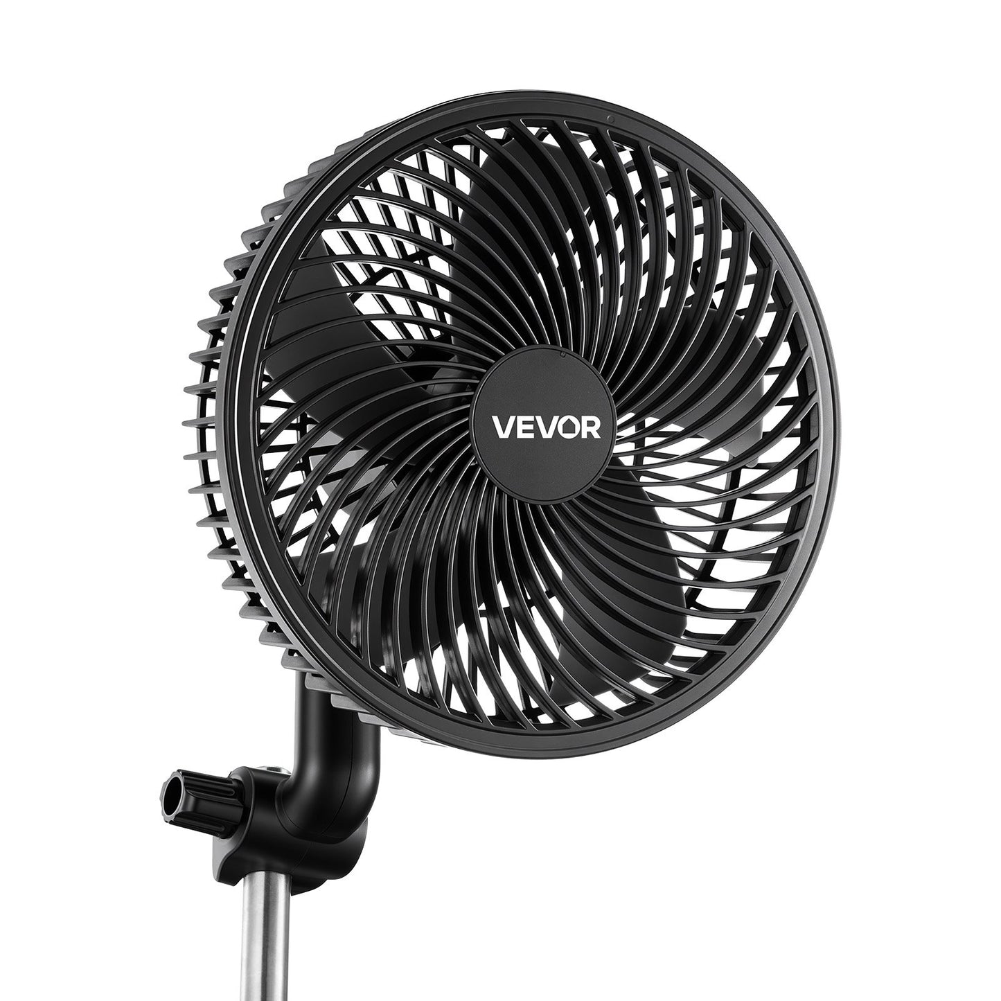 Plant Fan, Grow Tent Clip On Fan, Type-C Port with 9 Speeds & Circulation Mode, Smart Control, Powerful Oscillating, for Hydroponics Circulation Cooling, Black, 1 Pack