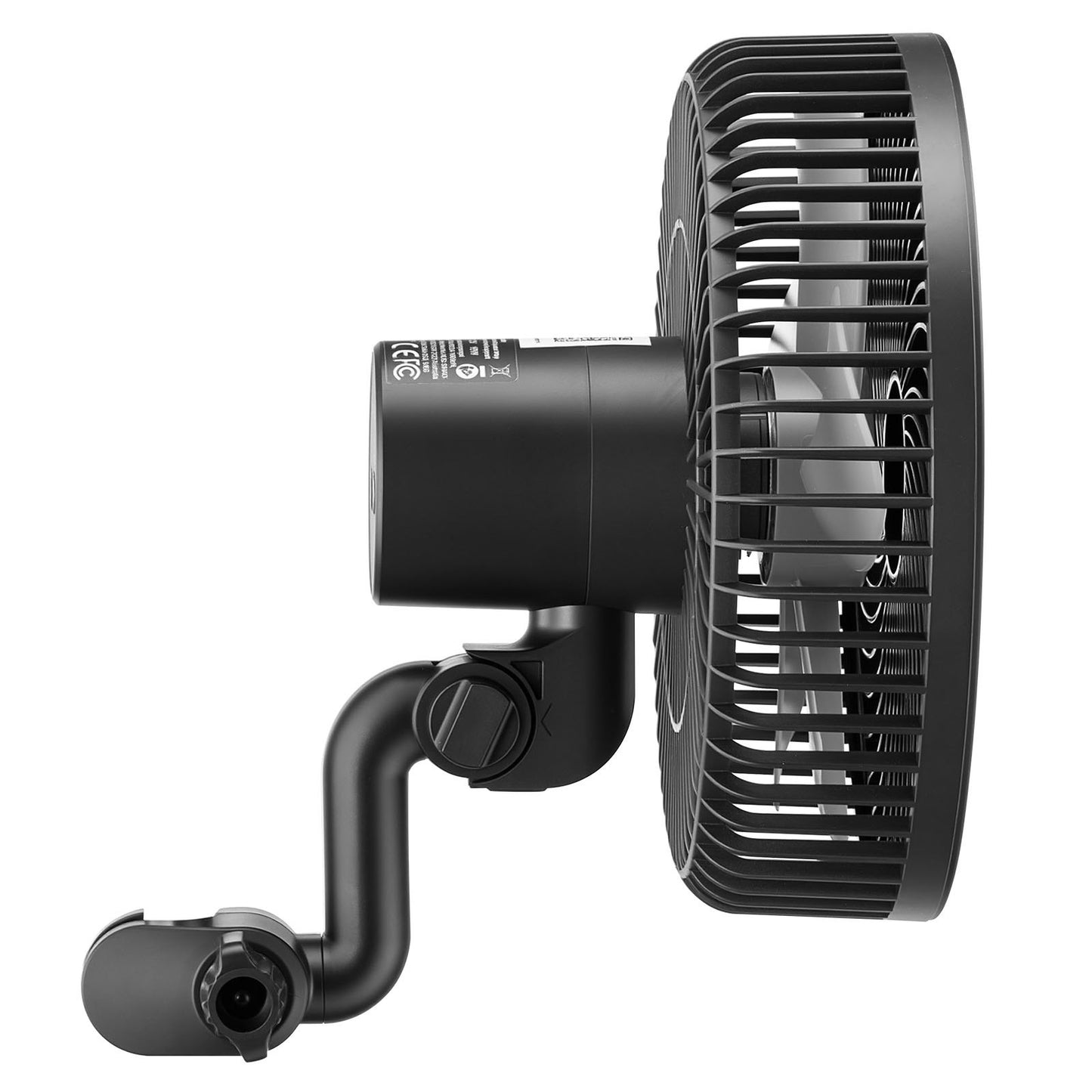 Plant Fan, Grow Tent Clip On Fan, Type-C Port with 9 Speeds & Circulation Mode, Smart Control, Powerful Oscillating, for Hydroponics Circulation Cooling, Black, 1 Pack