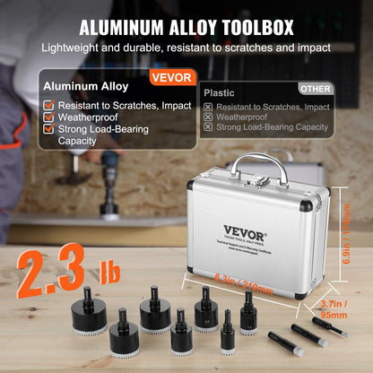 10-Piece Diamond Core Drill Bit Set with 6-50mm Sizes for Wet/Dry Use