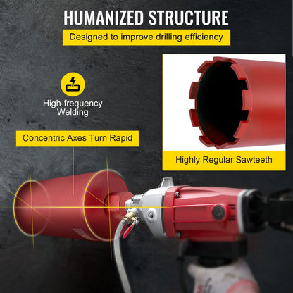 Premium 114mm Dry Diamond Core Drill for Concrete & Masonry (5.4 kg)