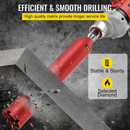 Dry Diamond Core Drill 76mm for Concrete, Masonry & Brick, 400mm Total Length
