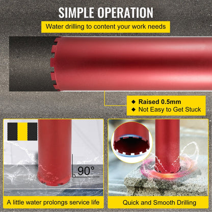 Premium 152mm Diamond Core Drill Bit, 355mm Length for Concrete & Brick