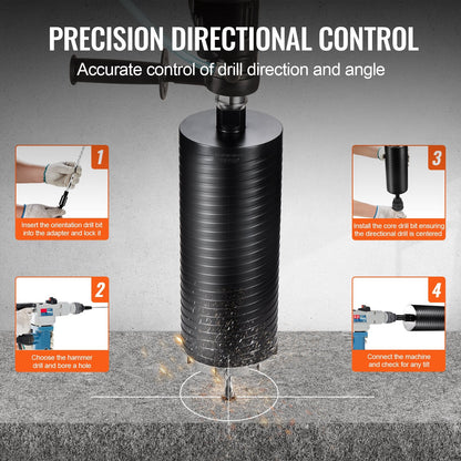 4.25" Wet/Dry Diamond Core Drill Bit for Brick & Concrete, 9.5" Depth