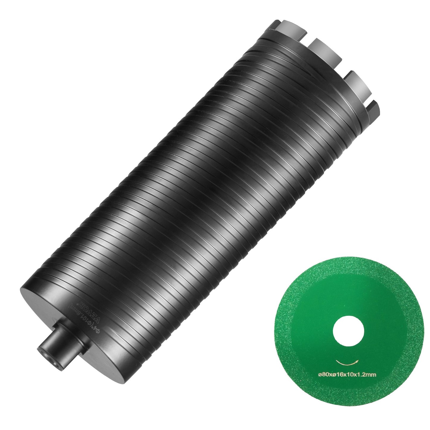 VEVOR Core Drill Bit, 4" Wet/Dry Diamond Core Drill Bits for Brick and Block, Concrete