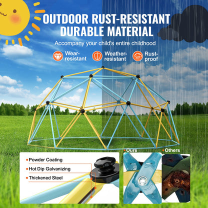 VEVOR Climbing Dome, 10FT Geometric Dome Climber Play Center for Kids 3 to 10 Years