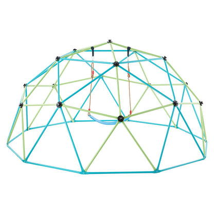 Climbing Dome, 305cm Geometric Dome Climber with Swing & Hammock, 453kg Loading Kid's Jungle Gym Playground, Easy-Assembly Outdoor Backyard Climbing Equipment for Boys Girls 3 to 10 Years Old