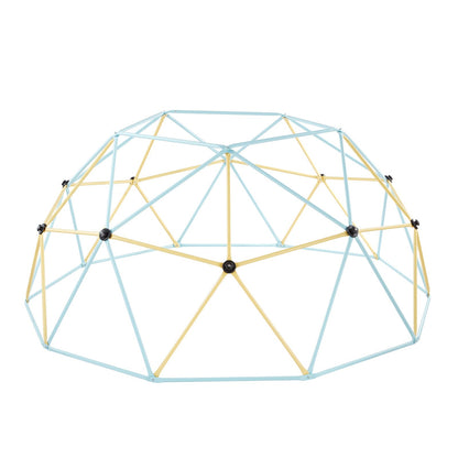 Climbing Dome, 305cm Geometric Dome Climber, 453kg Loading Jungle Gym Playground with 2 Basketballs & Octopus Net, Easy-Assembly Outdoor Backyard Climbing Equipment for Kids 3 to 10 Years Old