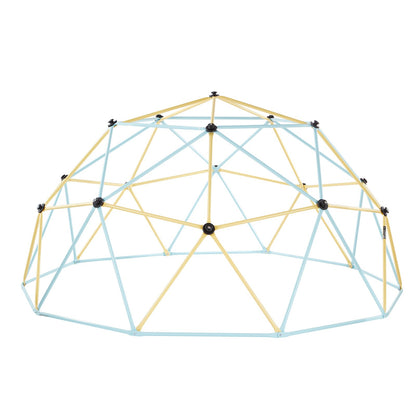 Climbing Dome, 305cm Geometric Dome Climber, 453kg Loading Jungle Gym Playground with 2 Basketballs & Octopus Net, Easy-Assembly Outdoor Backyard Climbing Equipment for Kids 3 to 10 Years Old