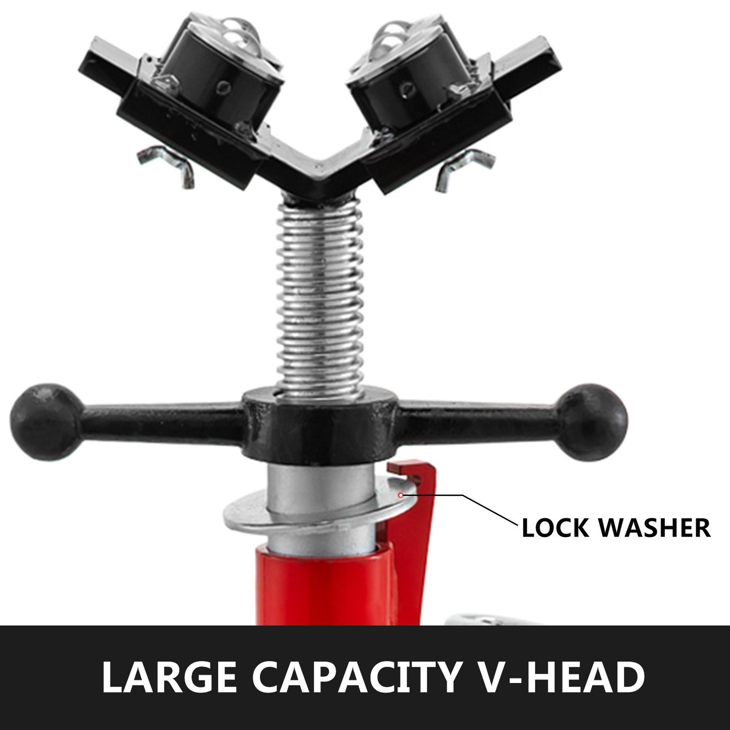 VEVOR Pipe Jack Stand with 4-Ball Transfer V-Head and Folding Legs 1500LB Welding