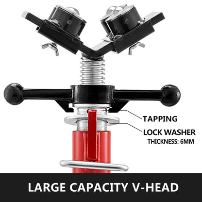 VEVOR Pipe Jack Stand with 4-Ball Transfer V-Head 6mm Thickness and Folding Legs
