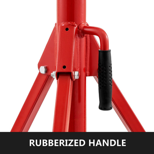 Adjustable Pipe Jack Stand with V-Head, 0.15m Thick, 680kg Capacity, Folding Legs