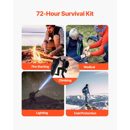 VEVOR Survival First Aid Kit 250 Pieces Emergency Medical Trauma Bag for Camping