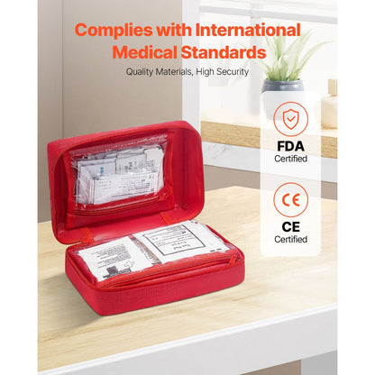 VEVOR First Aid Kit 500 Pieces Large Survival Bag Emergency Medical Supplies