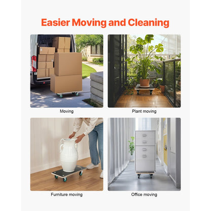 VEVOR Furniture Dolly 250 kg Furniture Moving Dollies with 4 TPR Silent Wheels