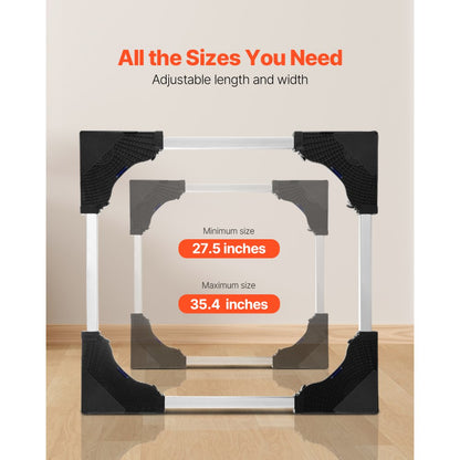 Fridge Stand Mobile Base 500 kg 69.9-89.9 cm Adjustable Furniture Dolly