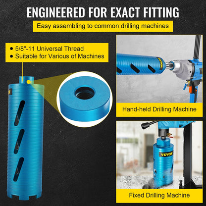 88.9mm Diamond Core Drill Bit, 241.3mm Depth for Concrete and Brick