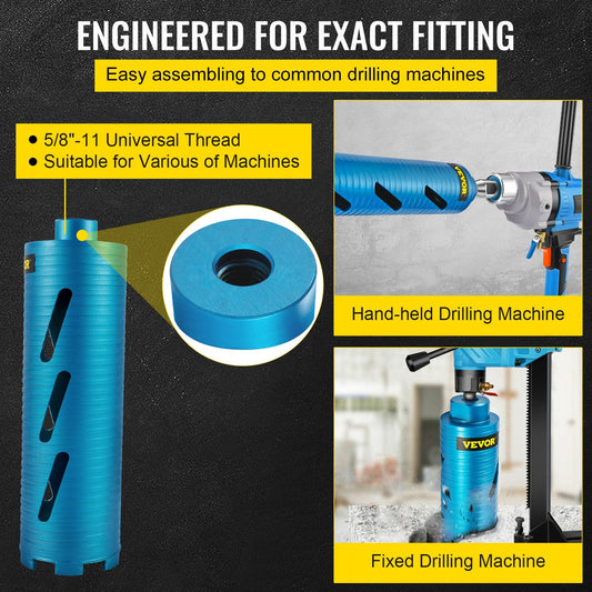 88.9mm Diamond Core Drill Bit, 241.3mm Depth for Concrete and Brick
