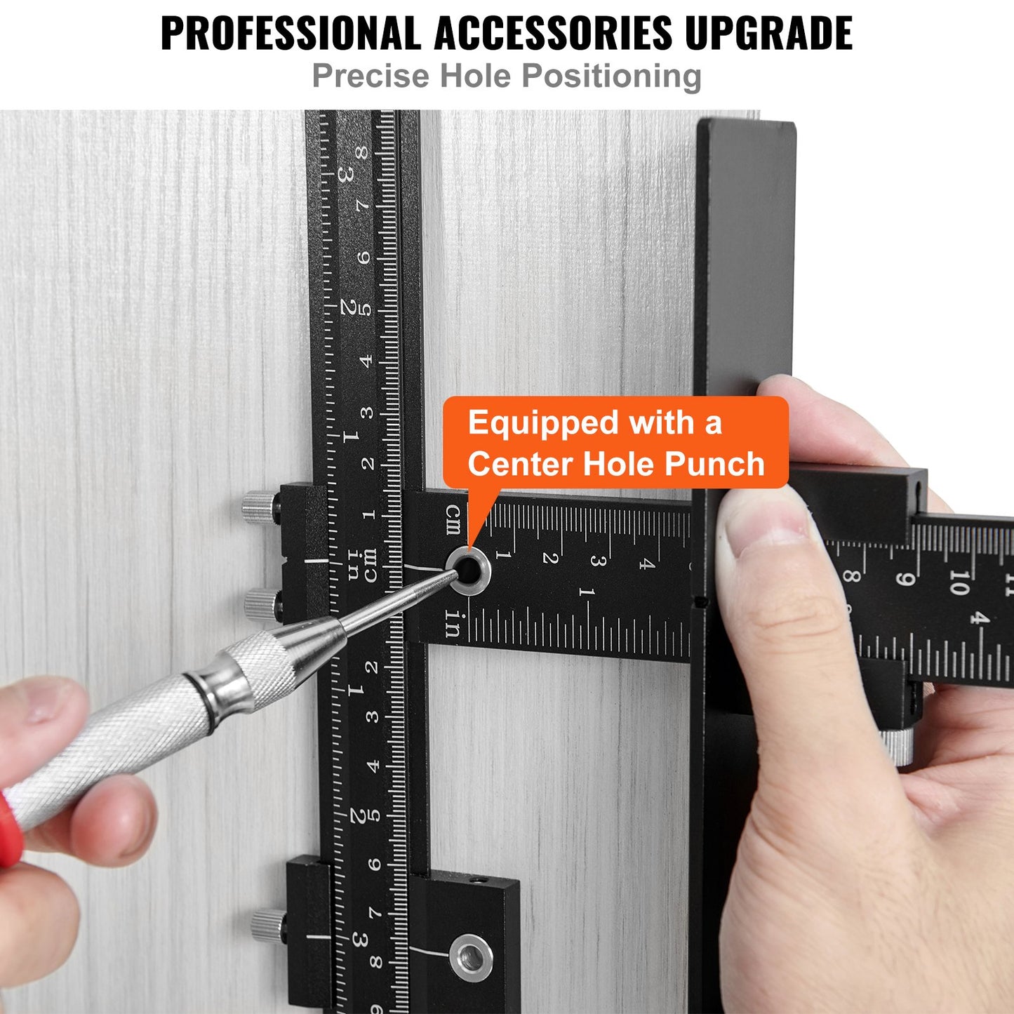 VEVOR Cabinet Hardware Jig Aluminum Alloy Cabinet Handle Jig with Center Punch