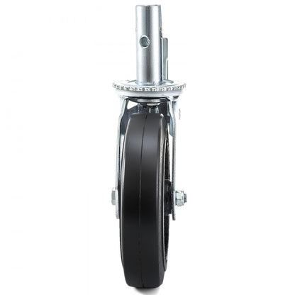 VEVOR 20 x 5 cm Heavy Duty Scaffolding Rubber Swivel Caster 4 Pack Dual Locking