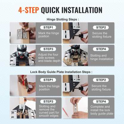 Adjustable Aluminum Door Hinge Jig for Precision Woodworking (1.65 kg)
