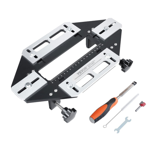 VEVOR Door Hinge Jig, Aluminum Alloy Woodworking Hole Opener, Slotting Locator,