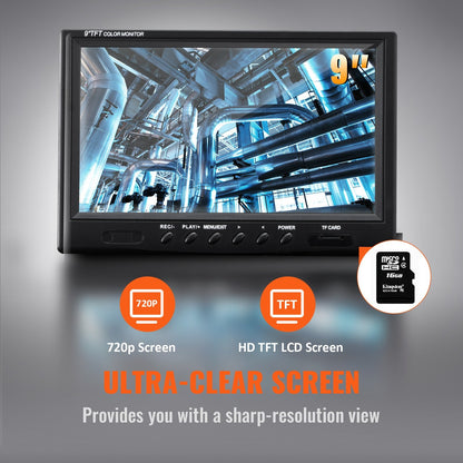 50m Pipeline Inspection Camera with 9" Screen and DVR, Waterproof IP68