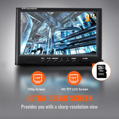 VEVOR Sewer Camera, 70 m 9" Screen Pipeline Inspection Camera with DVR Function,