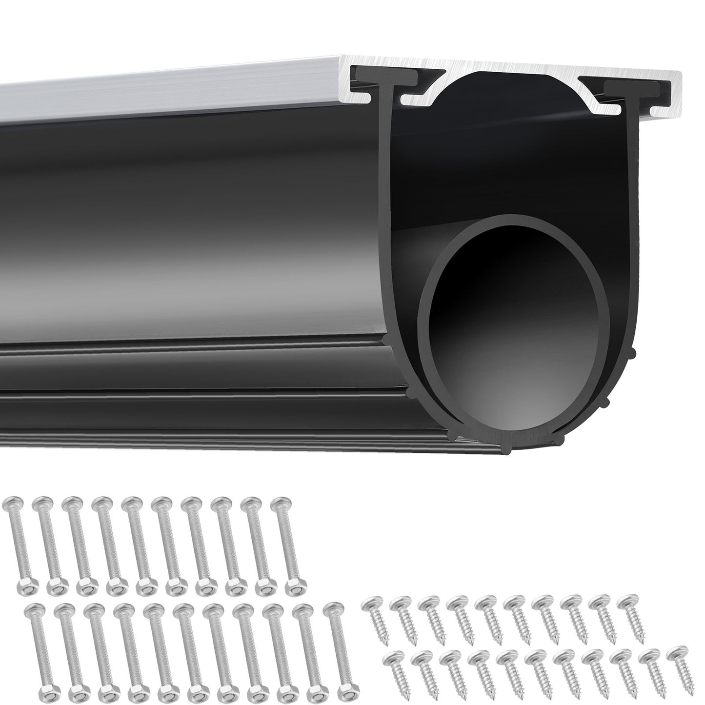 VEVOR Garage Door Seals Bottom Rubber, U Shape +O Ring Garage Door Bottom Weather