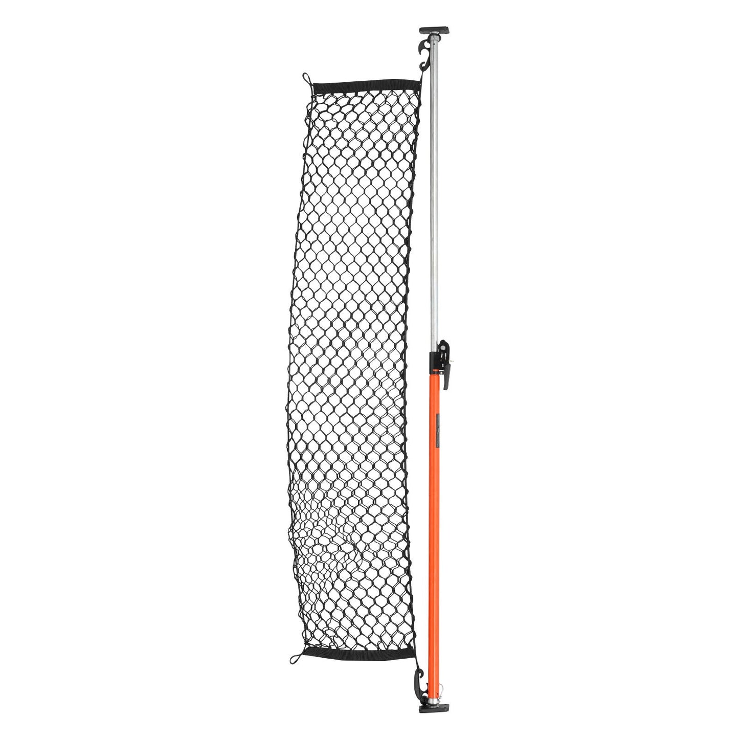 Cargo Bar, Ratcheting Cargo Bar Adjustable from 1016mm to 1854mm, Heavy-duty Steel Cargos Stabilizer with Storage Net & Non-Slip Pads, Telescoping Load Lock Bars for SUVs, Sedans, Vans
