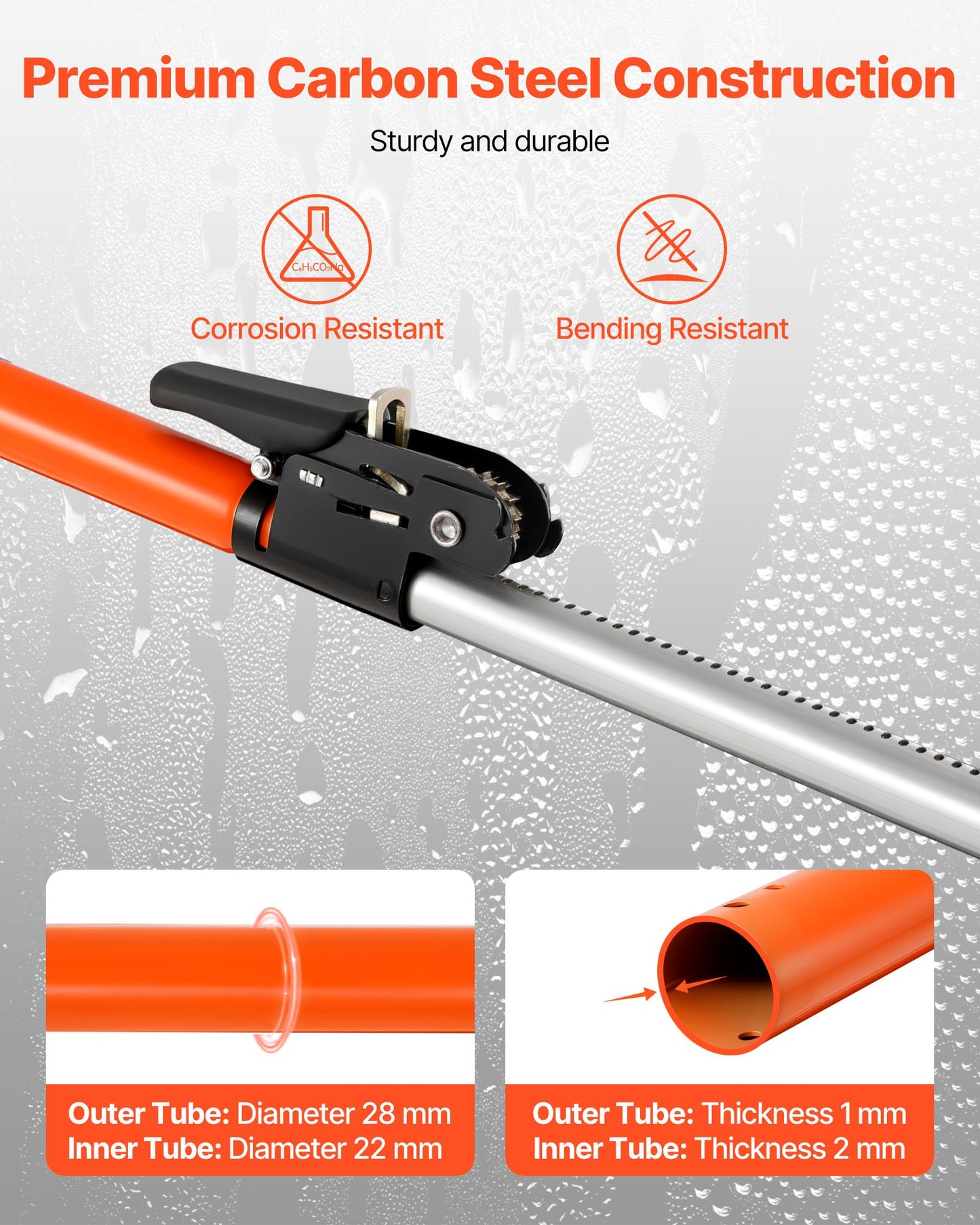 Cargo Bar, Ratcheting Cargo Bar Adjustable from 1016mm to 1854mm, Heavy-duty Steel Cargos Stabilizer with Non-Slip Foot Pads, Telescoping Load Lock Bars for SUVs, Sedans