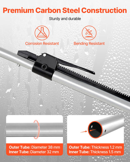 Cargo Bar, Ratcheting Cargo Bar Adjustable from 2261mm to 2642mm, Heavy-duty Steel Cargos Stabilizer with Non-Slip Foot Pad, Truck Bed Load Lock Bars for Box Truck, Semi-Trailer, Trailer (2PCS)
