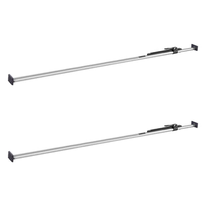 Cargo Bar, Ratcheting Cargo Bar Adjustable from 2261mm to 2642mm, Heavy-duty Steel Cargos Stabilizer with Non-Slip Foot Pad, Truck Bed Load Lock Bars for Box Truck, Semi-Trailer, Trailer (2PCS)