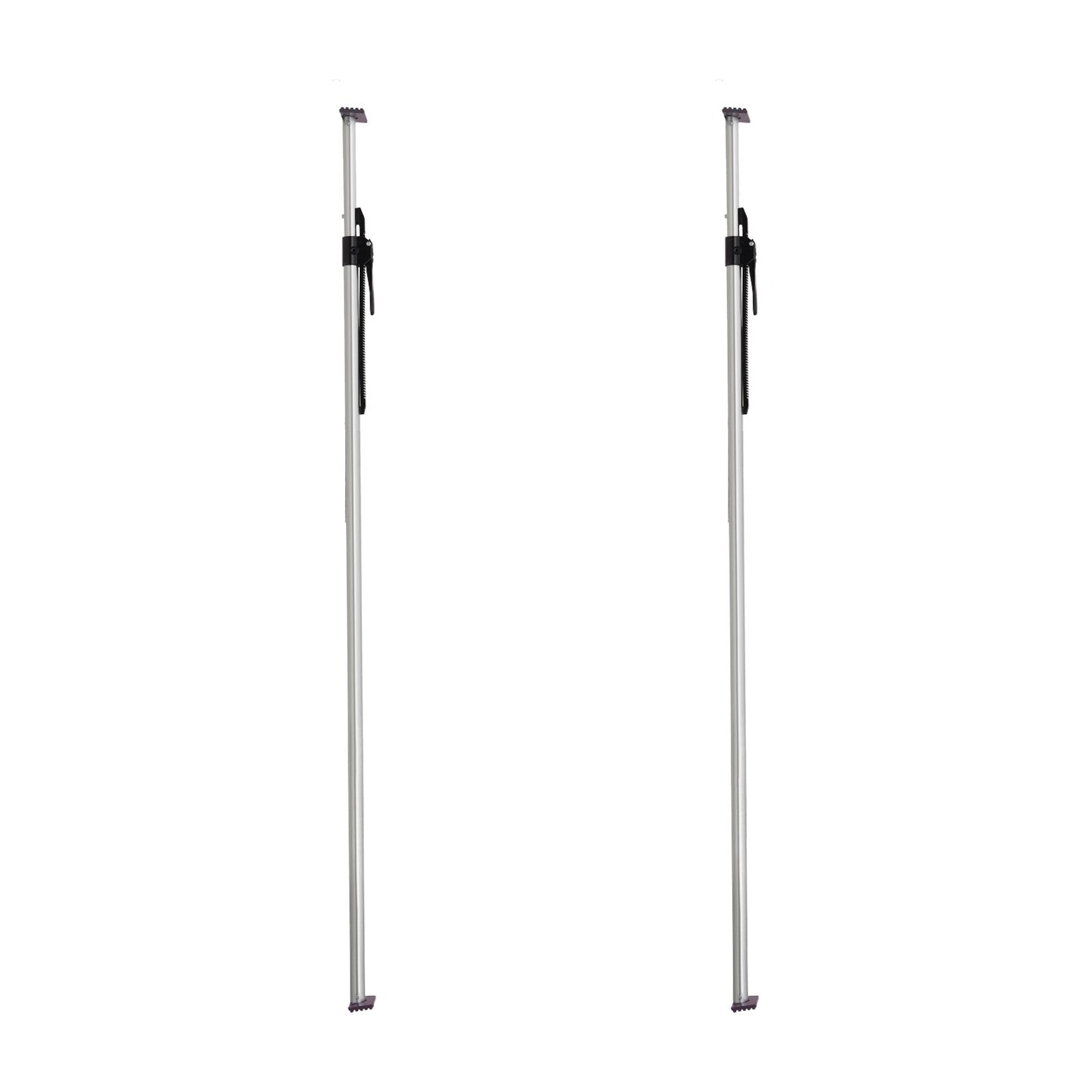 Cargo Bar, Ratcheting Cargo Bar Adjustable from 2261mm to 2642mm, Heavy-duty Steel Cargos Stabilizer with Non-Slip Foot Pad, Truck Bed Load Lock Bars for Box Truck, Semi-Trailer, Trailer (2PCS)